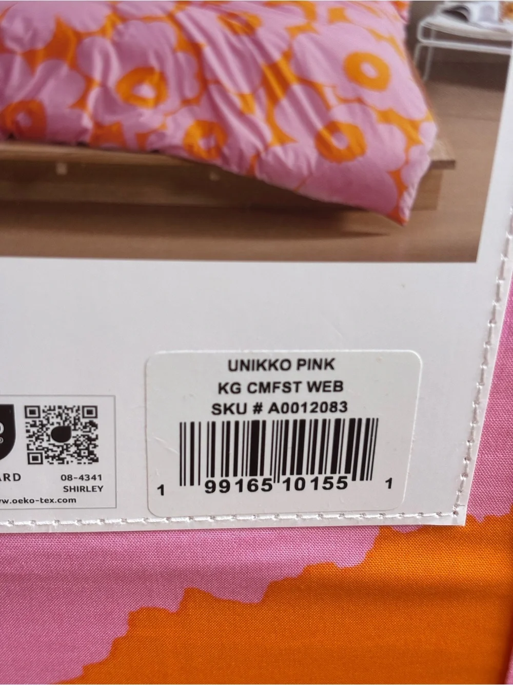Marimekko Unikko Pink Orange Floral King Cotton Comforter Set 3PC NWT
